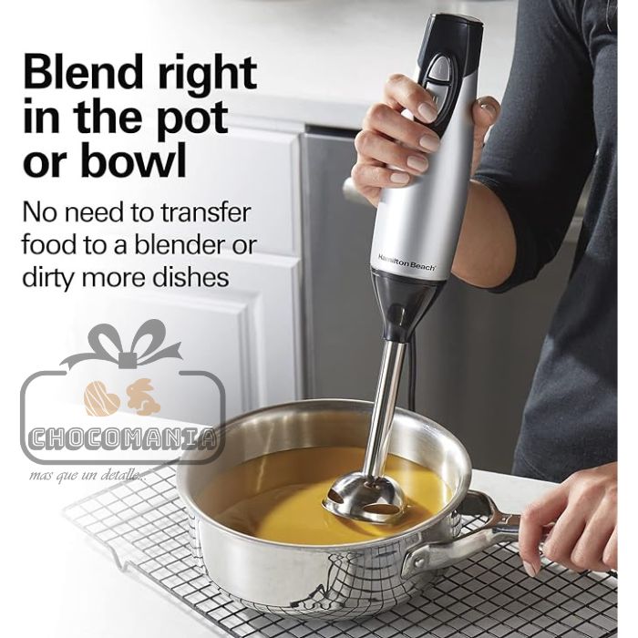 BATIDORA DE INMERSION HAMILTON BEACH 59765 Licuar, Mezclar, batir, hacer puré y picar - CHOCOMANIA
