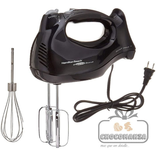 BATIDORA MANUAL HAMILTON BEACH NEGRA 62692 CON ESTUCHE - CHOCOMANIA