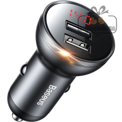 CARGADOR PARA AUTOS BASEUS CCBX-0G CARGA RAPIDA 24W - CHOCOMANIA
