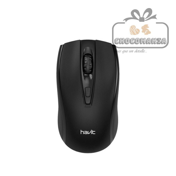 MOUSE HAVIT MS858GT 4 BOTONES INALAMBRICO NEGRO - CHOCOMANIA