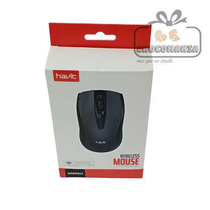 MOUSE HAVIT MS858GT 4 BOTONES INALAMBRICO NEGRO - CHOCOMANIA