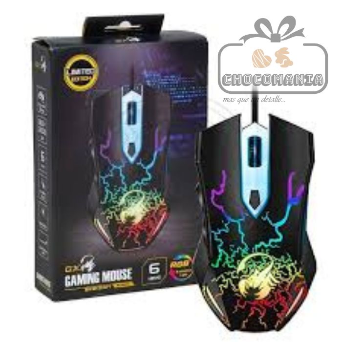 MOUSE GAMER SCORPION SPEAR 6 BOTONES RGB ALAMBRICO - CHOCOMANIA