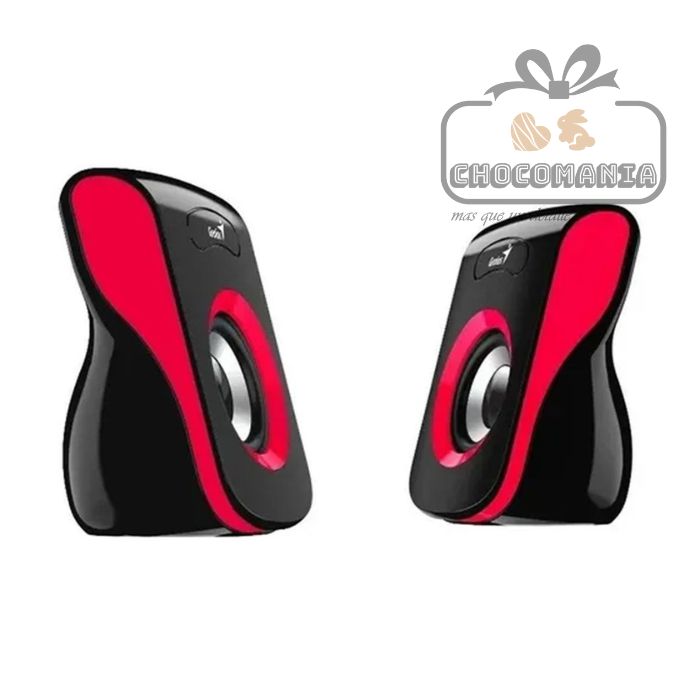 PARLANTES GENIUS SP-Q180 ROJO PARA COMPUTADOR - CHOCOMANIA