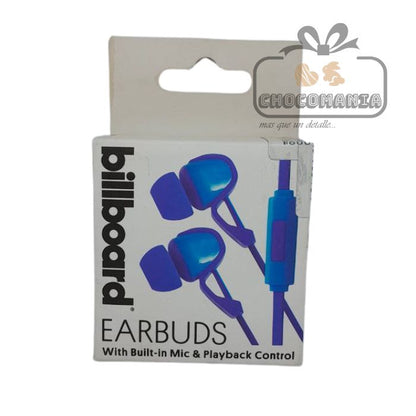 AUDIFONOS EARBUDS BILLBOARD AZUL MANOS LIBRES BB661 - CHOCOMANIA