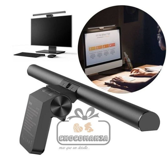 LAMPARA LED PARA MONITOR BASEUS DGIWK-BO1   3 NIVELES LUZ NEGRO - CHOCOMANIA