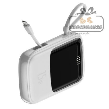 POWER BANK BASEUS PPQD-BO2 Digital DISPLAY 3A 10000MAH LIGHTNING BLANCO - CHOCOMANIA