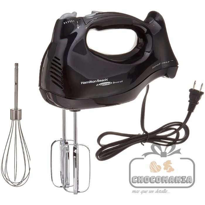 BATIDORA MANUAL HAMILTON BEACH NEGRA 62692 CON ESTUCHE - CHOCOMANIA