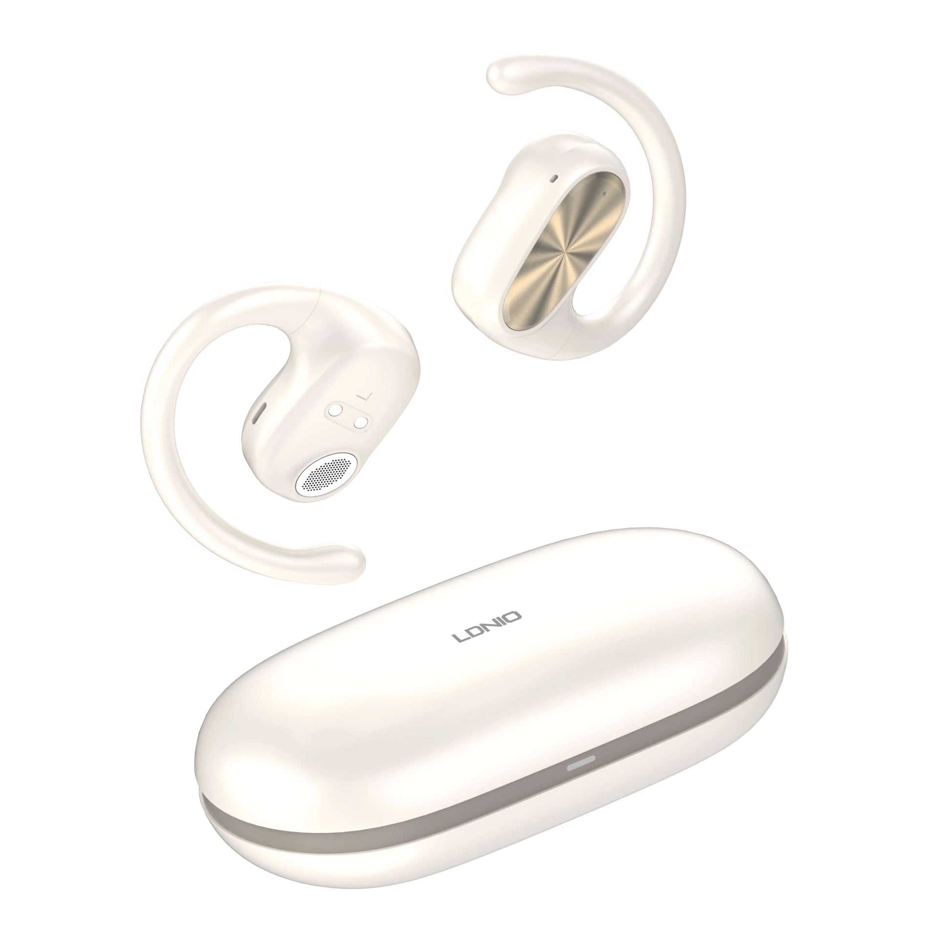 LDNIO T07 con BT 5.3, baja latencia, control táctil y estuche 500 mAh (USB-C). Reducción de ruido y diseño cómodo. Envíos a todo el Perú.