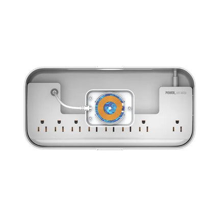 Ordena tu escritorio con la LDNIO SN5311W: regleta con caja organizadora, Qi 15W, USB-C PD 20W y USB-A QC. Cable 2 m, botón maestro y 9 protecciones.