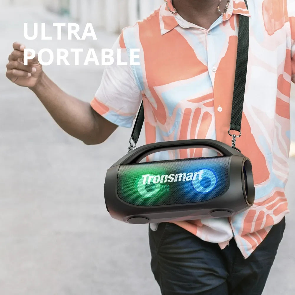 Parlante Bluetooth Tronsmart Bang SE de 40W con sonido potente y portátil. Ideal para reuniones, playa y uso en exteriores.