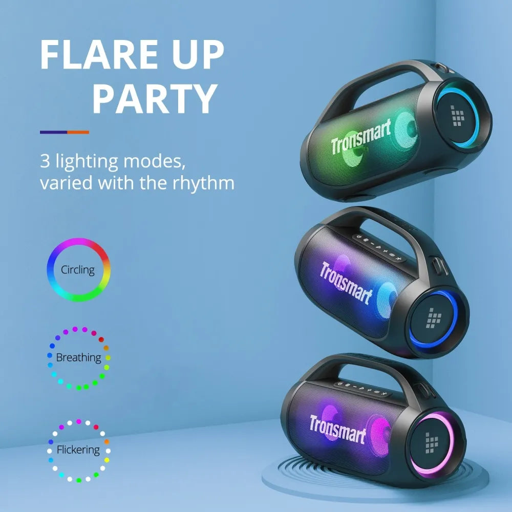 Parlante Bluetooth Tronsmart Bang SE de 40W con sonido potente y portátil. Ideal para reuniones, playa y uso en exteriores.