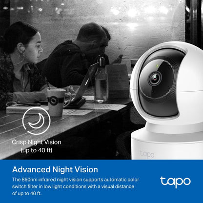 Cámara Wi-Fi Tapo C222 con resolución 2K, giro 360°, detección por IA, audio bidireccional y visión nocturna avanzada. ¡Protección total en tu celular!